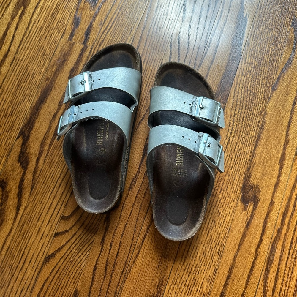 SILVER BIRKENSTOCKS